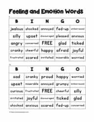 Feelings Bingo 9-10