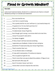 Fixed or Growth Mindset Quiz