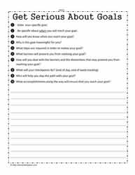 For adults setting worksheets goal 6 FREE