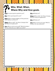 Goal Worksheets 5