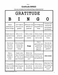 Gratitude Bingo