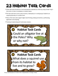 23 Habitat Task Cards