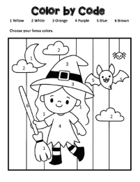 Halloween Coloring by Code
