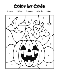 Halloween Coloring by Code