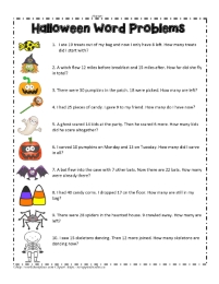 Halloween Math Problems