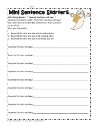 Halloween Sentence Starters