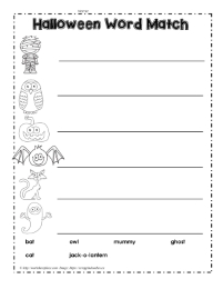 Halloween Word Match