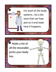 Human Body Task Cards 23-24