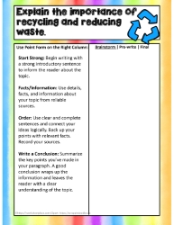 Recycle Writing Informational Writing Prompts Worksheets
