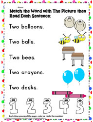 Sight Word two Worksheets