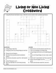 Living and Non Living Crossword