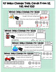 Make Change Money Task Cards