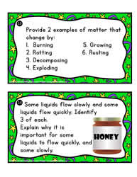 Properties of Matter Task Cards 13 and 14