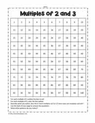 100 Chart Patterns for Multiples of 2 and 3