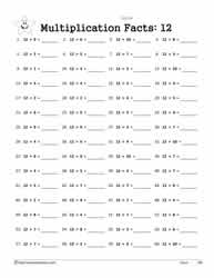 12 Times Tables