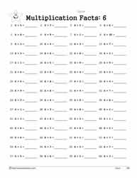 6 Times Tables