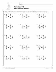 Multiply Fractions Worksheet 2