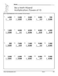 Powers of Ten: Up to Hundredths