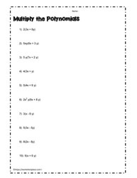 Multiply Polynomials Worksheet-4