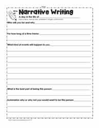 Narrative Writing Activities Google Apps Worksheets