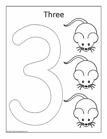 Color the Number 3