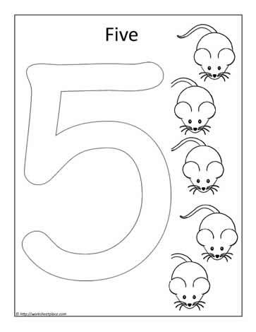 Color the Number 5