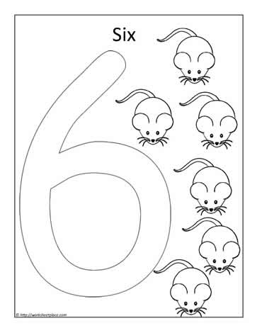 Color the Number 6