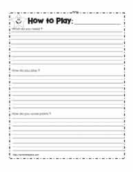 Paragraph Writing - Play a game