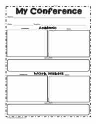 My Conference Worksheet