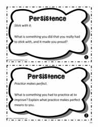 Persistence Task Cards