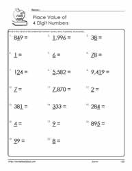 Place Value Up to 4 Digits