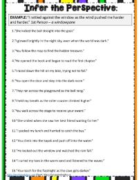 4th Grade Point of View Worksheets