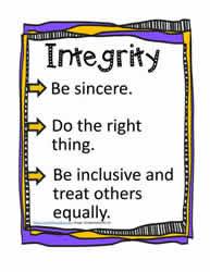 Poster and Definition for Integrity