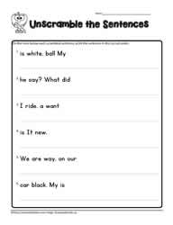 Scrambled Sentences Google Quiz primer