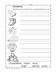 The Letter S Worksheets