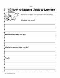 How To Make a Jack-o-Lantern Procedural Writing
