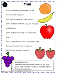 Reading Comprehension About Fruit