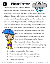 Reading Comprehension About Rain
