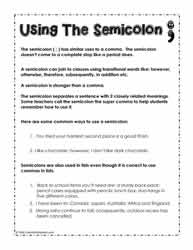 How to Use a Semicolon