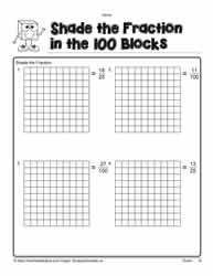 Shade the Fraction 100 Blocks