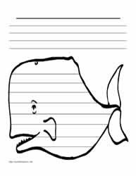 Whale Shape Book