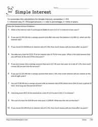 Simple Interest Worksheet 28