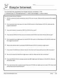 Simple Interest Worksheet 30