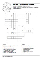 Spring Crossword Puzzle