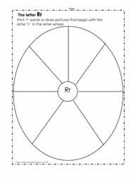 Letter R Wheel The Letter R Worksheets