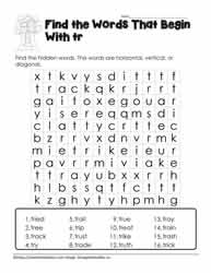 Wordsearch for tr Blends