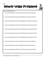 Wage Word Problems 10