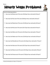 Wage Word Problems 8