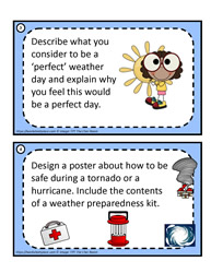 Weather Task Cards 3-5