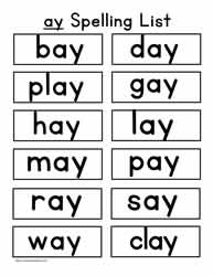 ay Spelling List